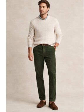 Bonobos Mens Olive Green Soft Brushed Cotton Pants Tailored Fit Preppy 31X32